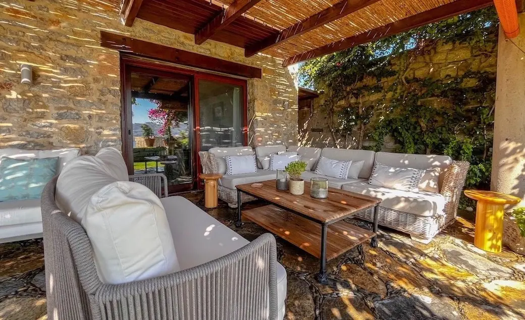 Shaded terrace